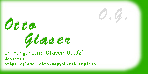 otto glaser business card